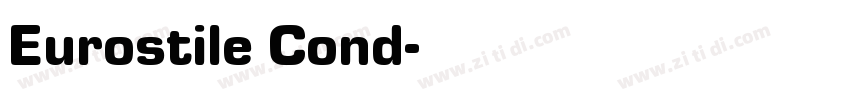 Eurostile Cond字体转换